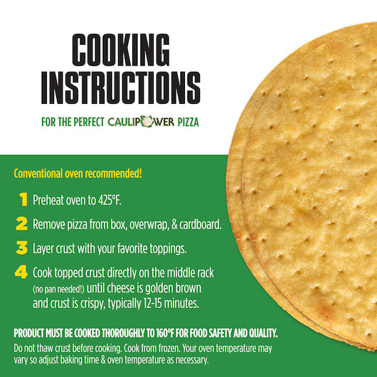 Caulipower Gluten-Free Cauliflower Pizza Crusts, 8 x 11 oz Case - DOT product image 4