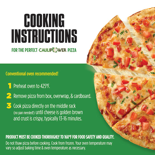 Caulipower Gluten-Free Margherita Cauliflower Crust Pizza, 8 x 11.85 oz Case - DOT product image 4