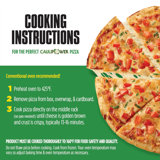 Caulipower Gluten-Free Margherita Cauliflower Crust Pizza, 8 x 11.85 oz Case - DOT product image 6