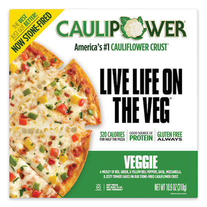 Caulipower Gluten-Free Veggie Cauliflower Crust Pizza, 8 x 11.85 oz Case - DOT product image 7