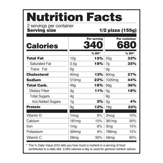 Caulipower Gluten-Free Veggie Cauliflower Crust Pizza, 8 x 11.85 oz Case - DOT product image 4