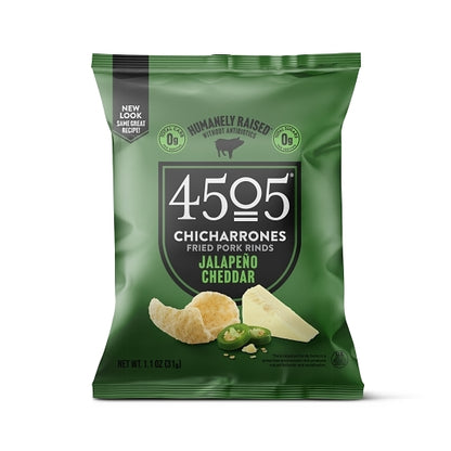 4505 Meats Jalapeno Cheddar Chicharrones; 1.1 Ounce; 12 Per Case - DOT product image 1