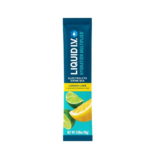 Liquid I.V. Lemon Lime Electrolyte Drink Mix Singles 8 Count, 12 x 8 x 0.56 oz Case - Pantry Ingredients