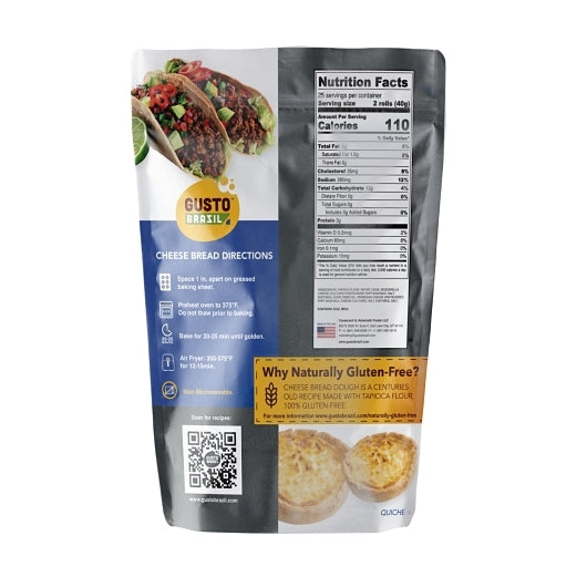 Gusto Brazil Traditional Cheese Bread Dough (Pao de Queijo), 8 x 2.2 lb Case - Breads, Rolls & Buns - image 2