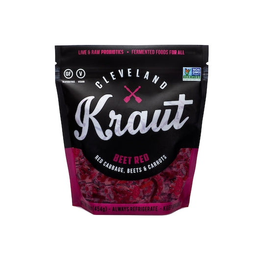 Cleveland Kraut Beet Red Sauerkraut Pouch, 6 x 16 oz Case - Condiments & Sauces