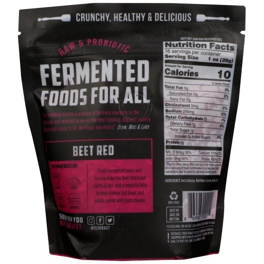 Cleveland Kraut Beet Red Sauerkraut Pouch, 6 x 16 oz Case - DOT product image 8