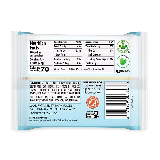 Daiya Vegan Swiss Style Slices, 8 x 7.8 oz Case - DOT product image 5