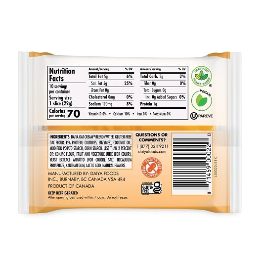 Daiya Vegan Cheddar Style Slices, 8 x 7.8 oz Case - DOT product image 5