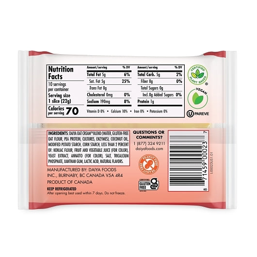Daiya American Style Slices, 8 x 7.8 oz Case - DOT product image 5