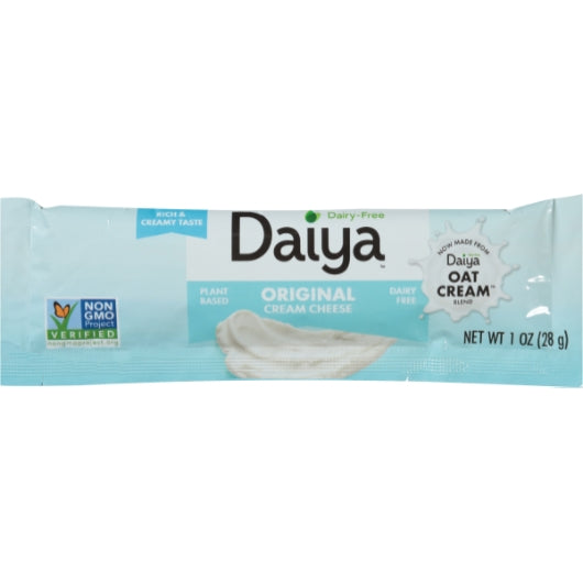 Daiya Vegan Dairy-Free Original Cream Cheese Single Serve Packet, 100 x 0.063 lb Case - Cheese & Dairy