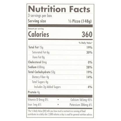 Daiya Vegan Dairy-Free Plant-Based Thin Crust Cheese Lover's Pizza 10 Inch, 8 x 15.7 oz Case - DOT product image 2