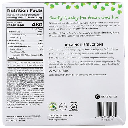 Daiya Vegan Dairy-Free; Gluten -Free; Soy-Free New York Style Cheesecake, 8 x 14.1 oz Case - DOT product image 3