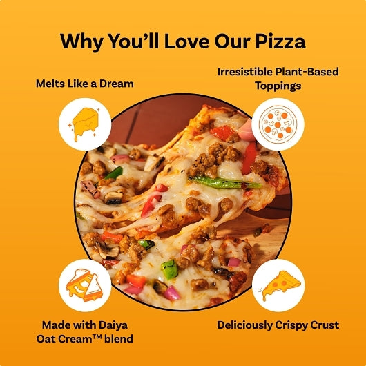 Daiya Vegan Dairy-Free Plant-Based Thin Crust Supreme Pizza, 8 x 19.4 oz Case - DOT product image 3