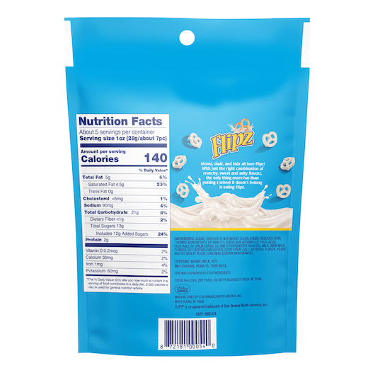 Flipz White Fudge Covered Pretzels, 6 x 5 oz Case - DOT product image 3