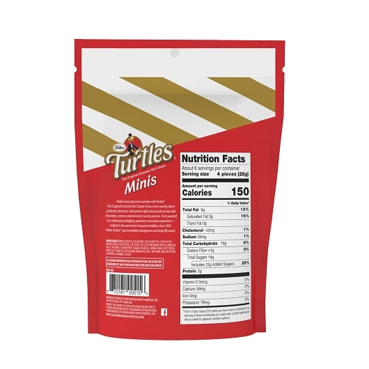 Turtles Original Stand Up Pouch, 8 x 6.2 oz Case - Candy & Confections
