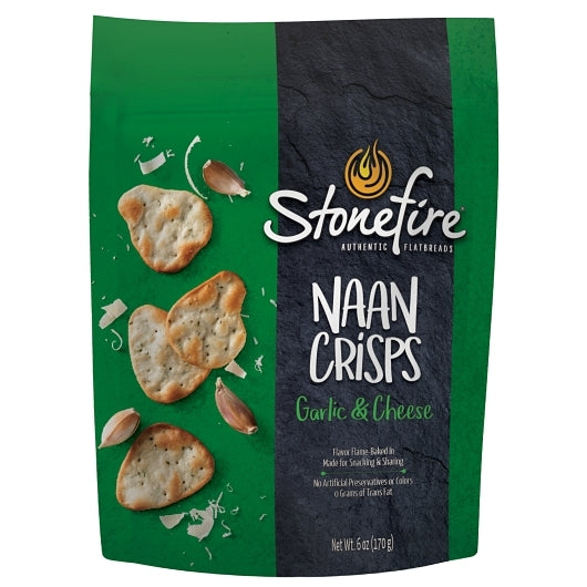 Stonefire Garlic Cheese Crisps, 12 x 6 oz Case - Snacks