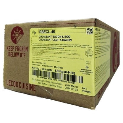 Lecoq Cuisine Bacon & Egg Croissant, 45 x 3 oz Case - DOT product image 2
