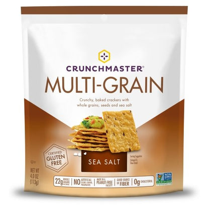 Crunchmaster MULTI-GRAIN CRACKERS SEA SALT, 12 x 4 oz Case - DOT product image 2