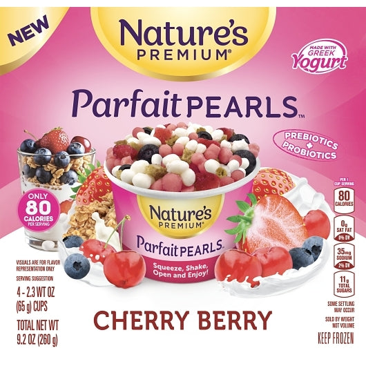 Nature's Premium Cherry Berry Parfait Pearls, 8 x 4 each Case - Fruit & Sides