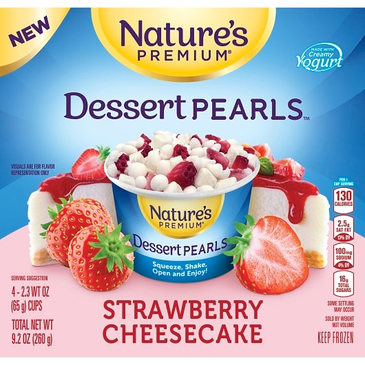 Natures Premium Dessert Pearls Strawberry Cheesecake Dessert Pearls, 8 x 4 x 2.3 oz Case - Bakery & Desserts