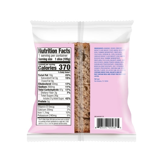 Simple Joys Bakery BANANA NUT Loaf SLICE, 20 x 1 each Case - DOT product image 3