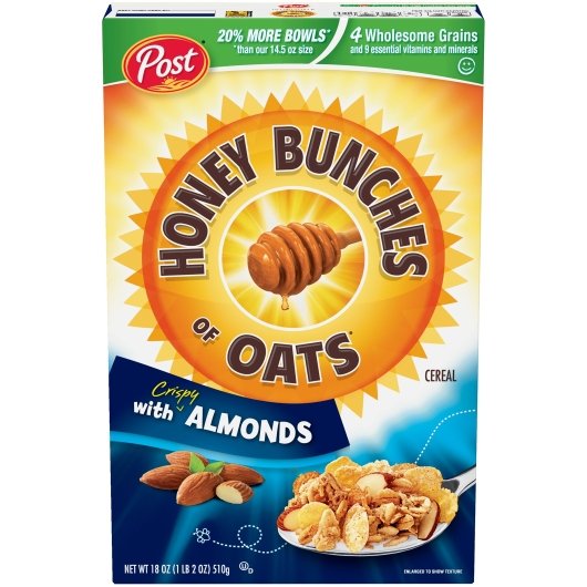 Post Almond Cereal, 12 x 18 oz Case - Pantry Ingredients