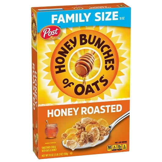 Post Crunchy Honey Roasted Cereal, 12 x 18 oz Case - DOT product image 3