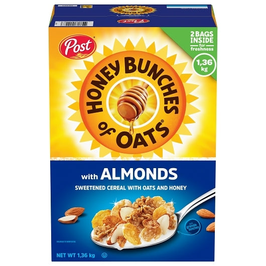 Post Almond Cereal, 4 x 48 oz Case - Breakfast Foods