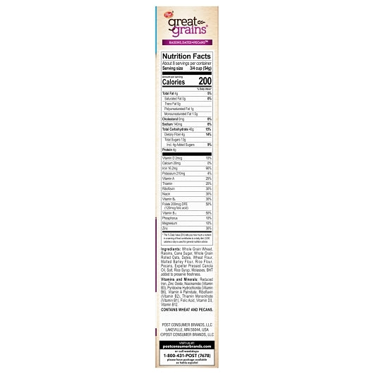 Post Raisin, Date, And Pecan, 12 x 16 oz Case - DOT product image 6
