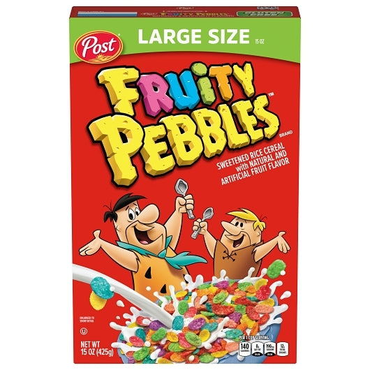 Post Fruity Sweetened Rice Box Cereal, 12 x 15 oz Case - Breakfast Foods
