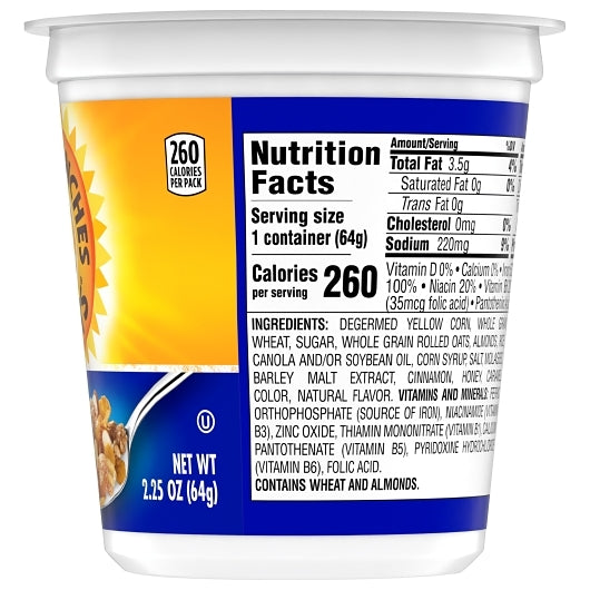 Honey Bunches of HBO Cereal With Almonds 12, 12 x 2.25 oz Case - DOT product image 6