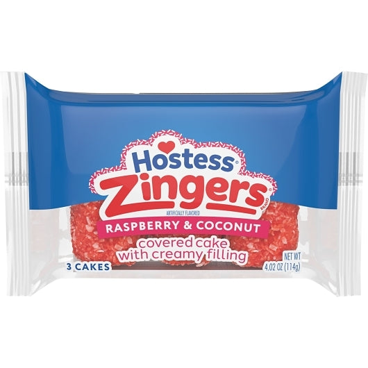 Hostess Single Serve Raspberry Zinger Snack, 6 x 6 x 4.02 oz Case - Bakery & Desserts