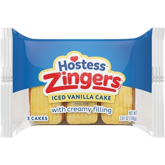 Hostess Single Serve Vanilla Zinger Snack, 6 x 6 x 3.81 oz Case - DOT product image 3