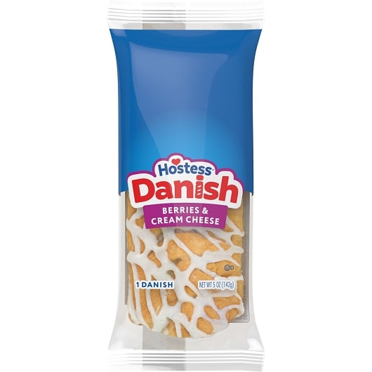 Hostess BERRIES & CREAM CHEESE DANISH, 6 x 6 x 5 oz Case - DOT product image 3