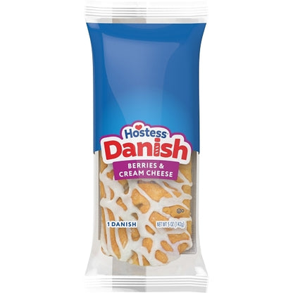 Hostess BERRIES & CREAM CHEESE DANISH, 6 x 6 x 5 oz Case - DOT product image 3