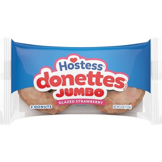 Hostess GLAZED STRAWBERRY Donettes, 6 x 6 x 4 oz Case - DOT product image 3