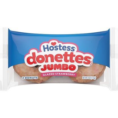 Hostess GLAZED STRAWBERRY Donettes, 6 x 6 x 4 oz Case - DOT product image 3