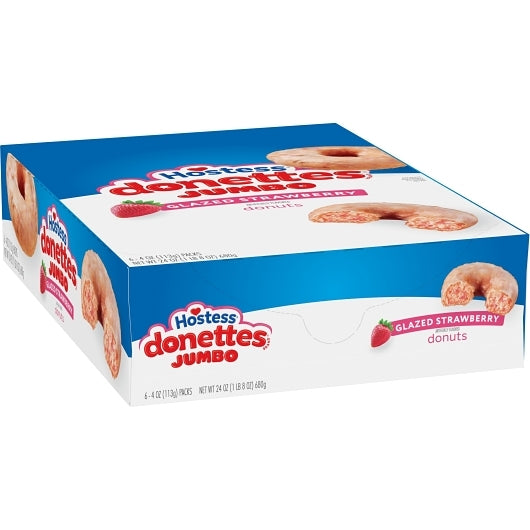 Hostess GLAZED STRAWBERRY Donettes, 6 x 6 x 4 oz Case - DOT product image 6