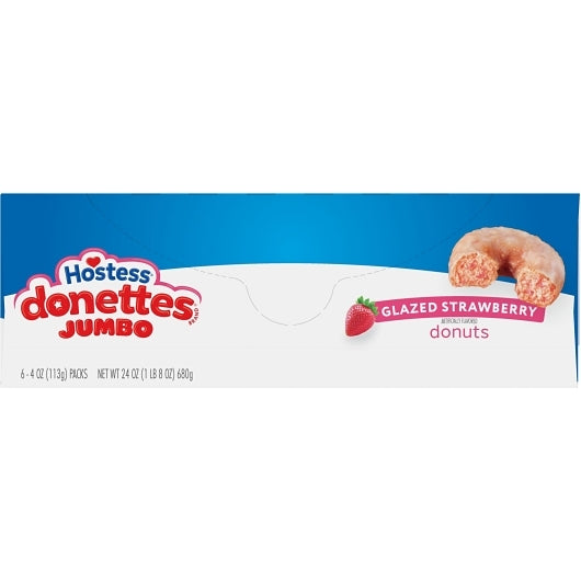 Hostess GLAZED STRAWBERRY Donettes, 6 x 6 x 4 oz Case - DOT product image 4