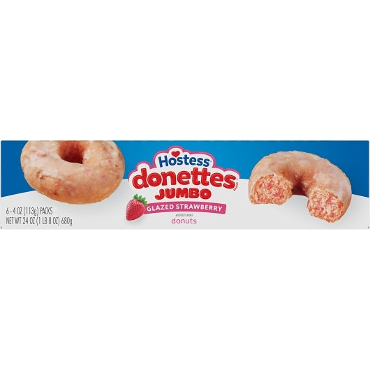 Hostess GLAZED STRAWBERRY Donettes, 6 x 6 x 4 oz Case - DOT product image 8