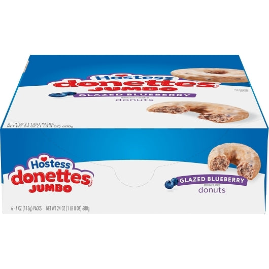 Hostess Glazed Blueberry Donuts, 6 x 6 x 4 ct Case - DOT product image 2