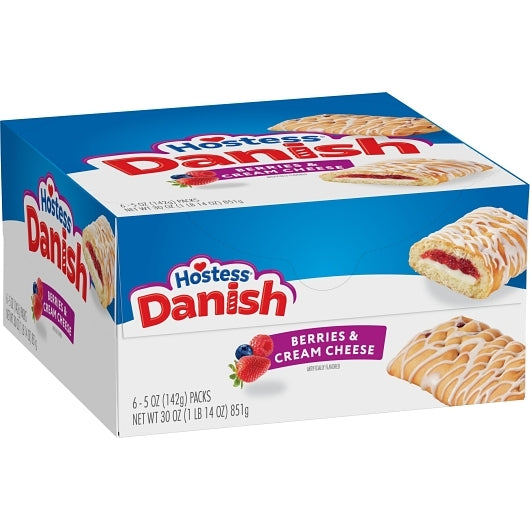 Hostess BERRIES & CREAM CHEESE DANISH, 6 x 6 x 5 oz Case - DOT product image 6