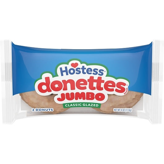 Hostess Jumbo Glazed Donuts, 6 x 4 oz Case - Bakery & Desserts