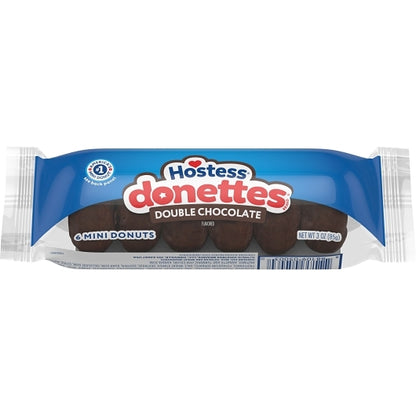 Hostess Mini Double Chocolate Donettes, 6 x 10 x 3 oz Case - Bakery & Desserts
