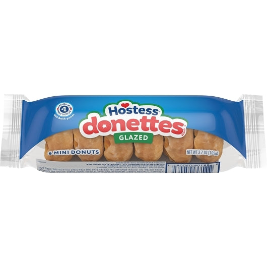 Hostess Mini Glazed Donuts, 6 x 10 x 3.7 oz Case - Bakery & Desserts