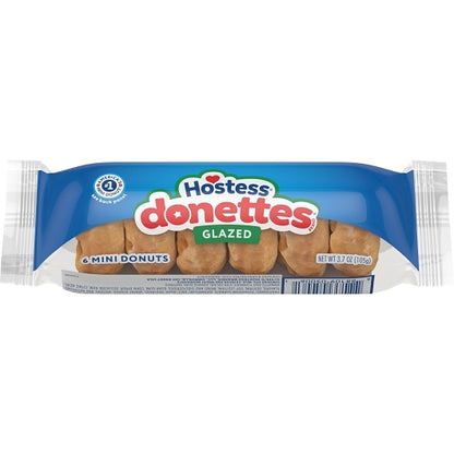 Hostess Mini Glazed Donuts, 6 x 10 x 3.7 oz Case - Bakery & Desserts
