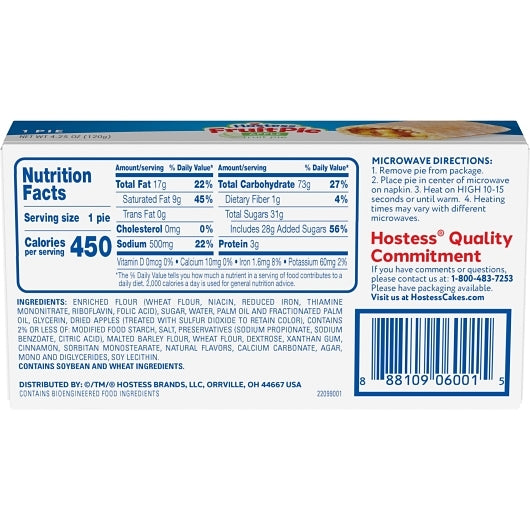 Hostess Single Serve Frozen Apple Pie, 6 x 8 x 4.25 oz Case - DOT product image 8