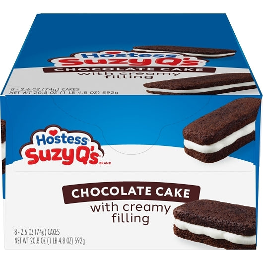 Hostess Suzy Q's Chocolate Cake, 6 x 8 x 2.6 oz Case - Bakery & Desserts
