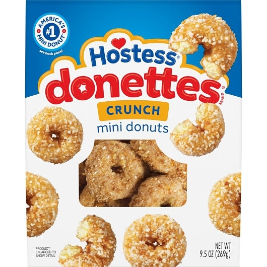 Hostess Crunch Donettes, 6 x 9.5 oz Case - Bakery & Desserts