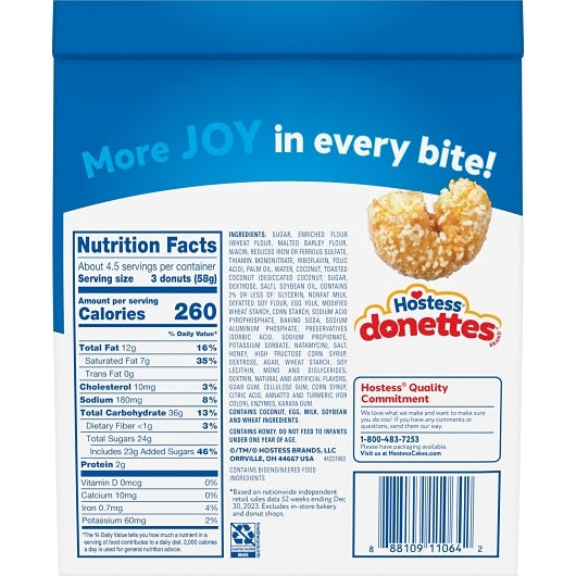 Hostess Crunch Donettes, 6 x 9.5 oz Case - DOT product image 4